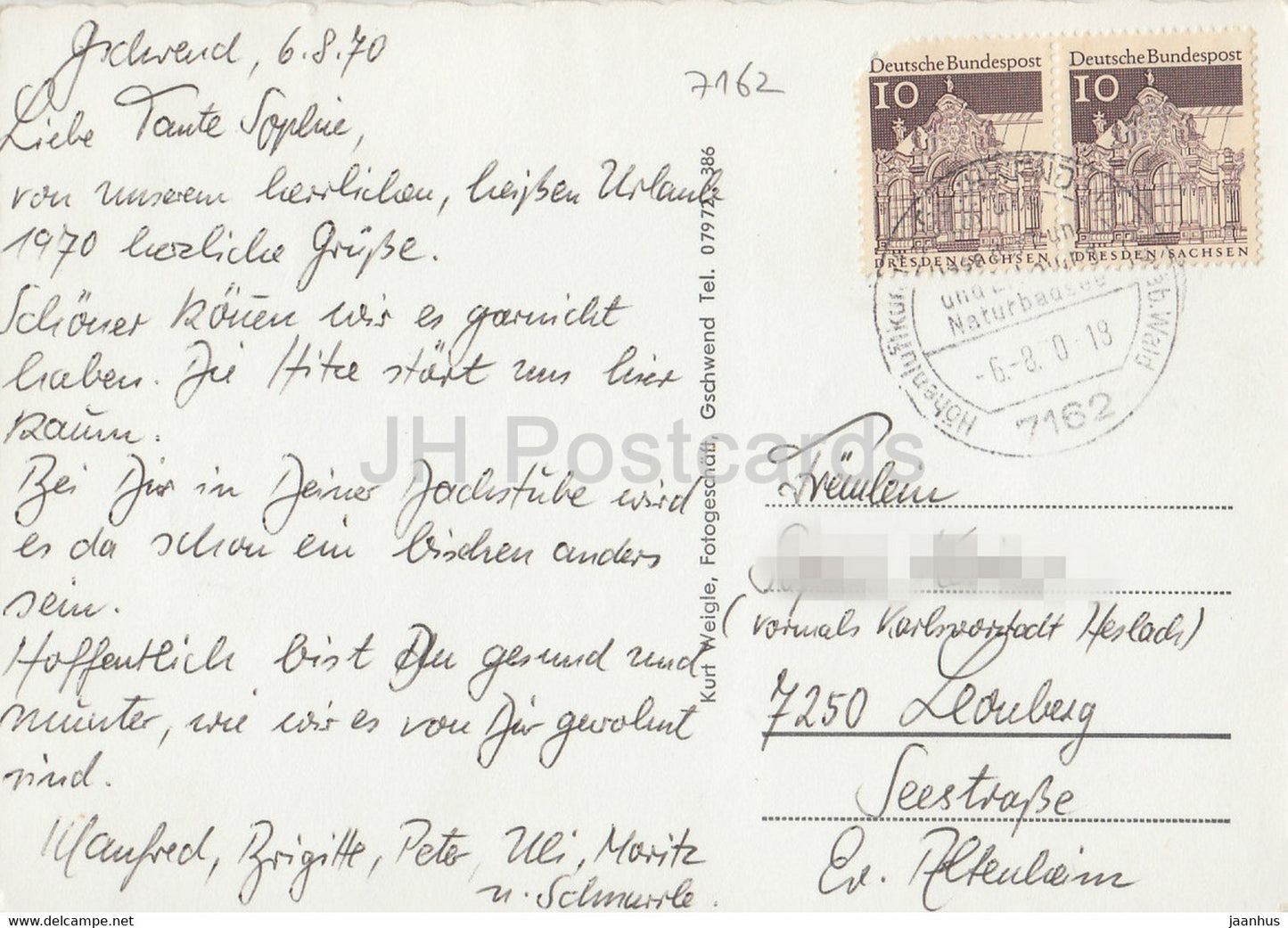 Hohenluftkurort Gschwend - 1970 - Germany - used