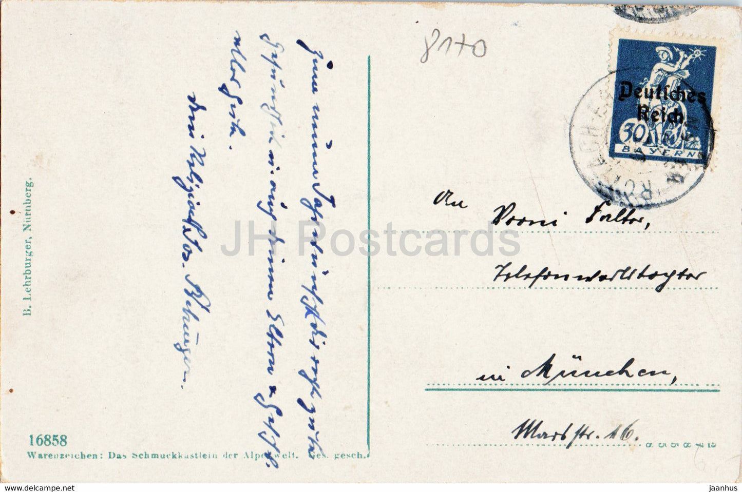 Egern am Tegernsee - Das Schmuckkastlein der Alpenwelt - alte Postkarte - Deutschland - gebraucht