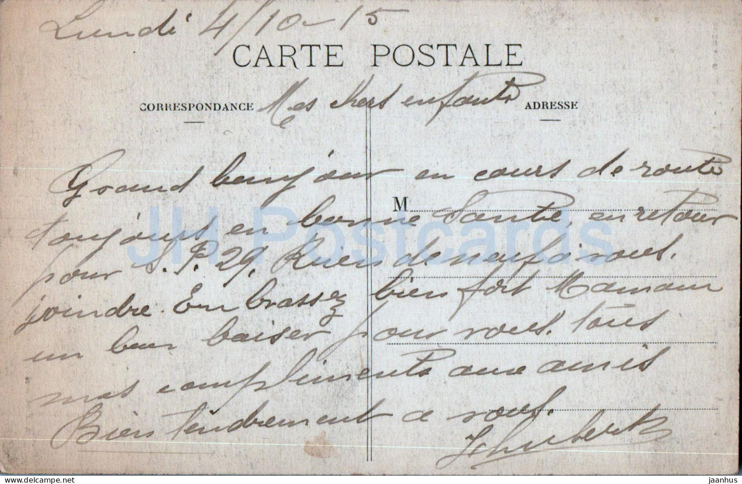 Chaumont - Le Monument - 1198 - carte postale ancienne - 1915 - France - occasion