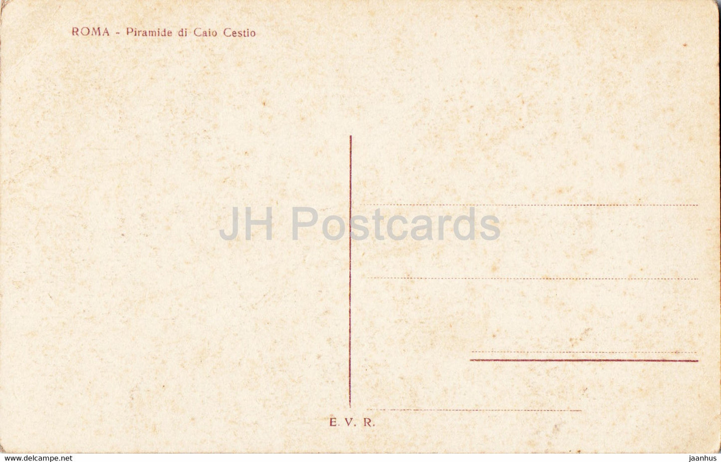 Roma - Rome - Piramide di Caio Cestio - old postcard - Italy - unused