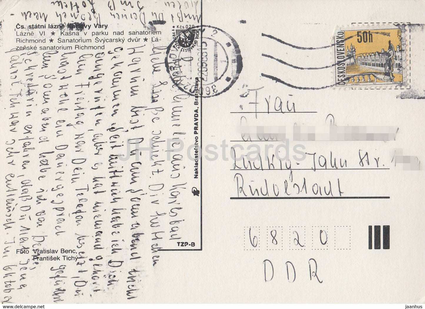 Karlsbad - Lazne VI - Sanarorium Richmond - Mehrfachansichten - 1988 - Tschechoslowakei - Tschechische Republik - gebraucht