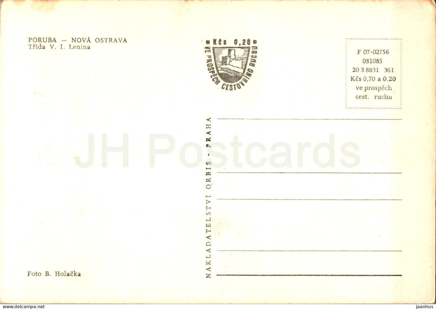 Poruba - Nova Ostrava - Trida Lenina - Lenin street - Czech Repubic - Czechoslovakia - unused