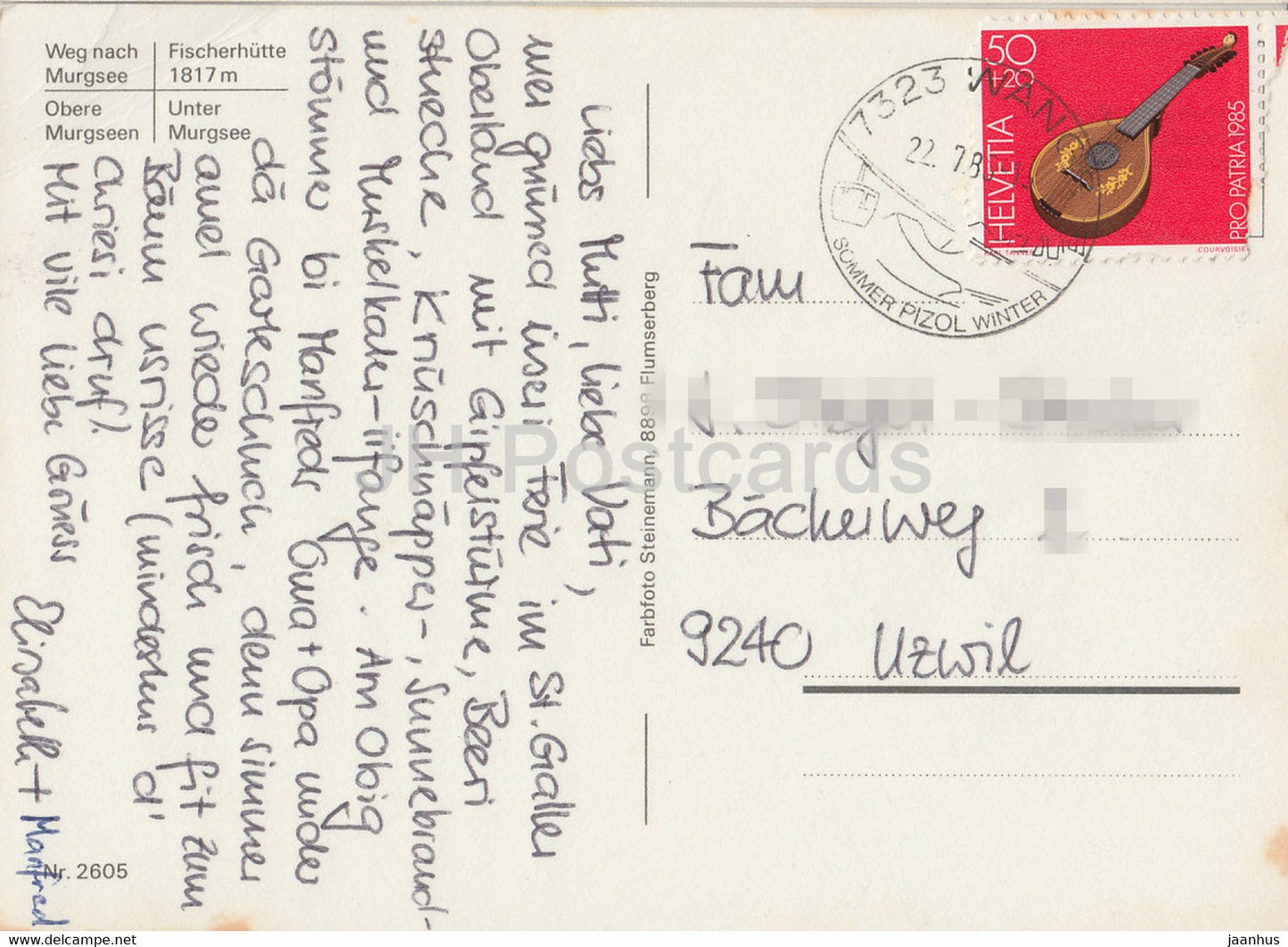 Murgsee - Fischerhutte - multiview - 2605 - 1985 - Suisse - d'occasion