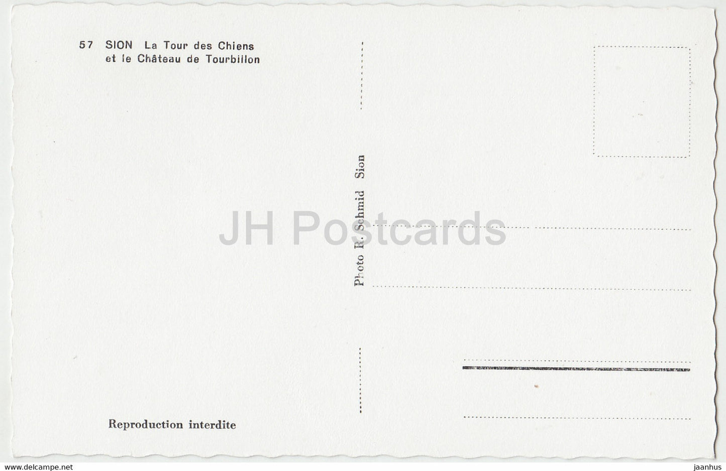 Sion - La Tour des Chiens et le Chateau de Tourbillon - Schloss - Schweiz - unbenutzt