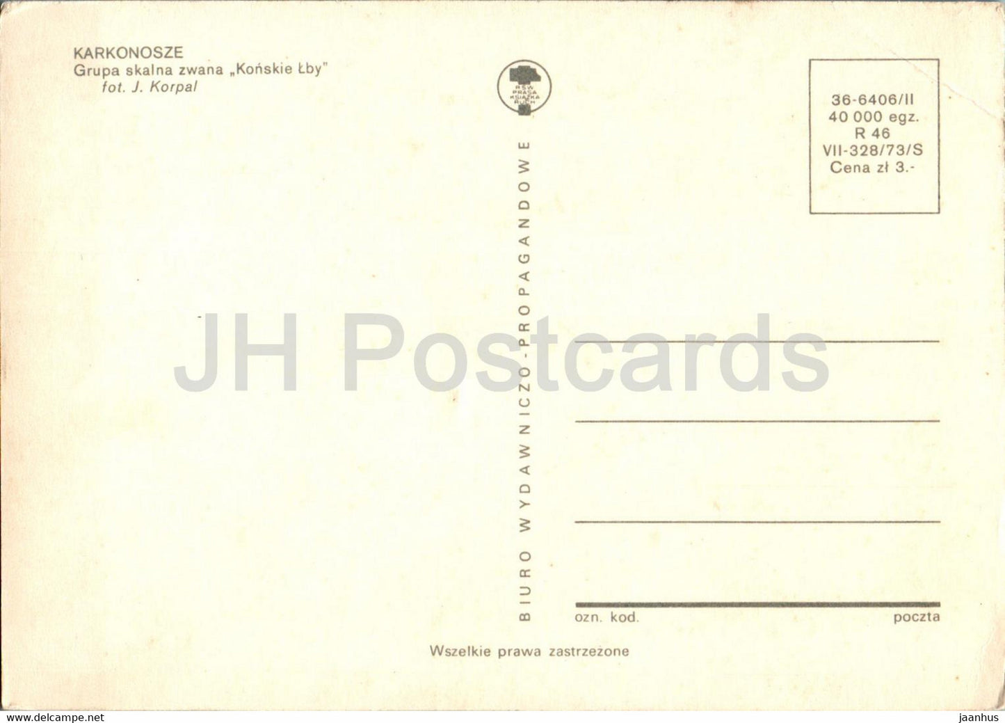 Karkonosze - Grupa skalna zwana Konskie Lby - rock group - Poland - unused