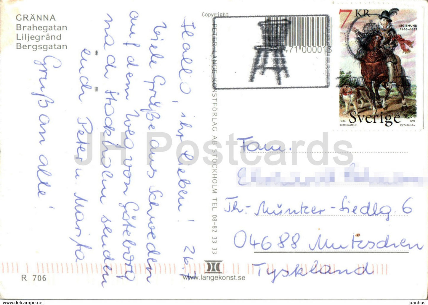Granna - Brahegatan - Liljegrand - Bergsgatan - Multiview - 706 - Schweden - gebraucht