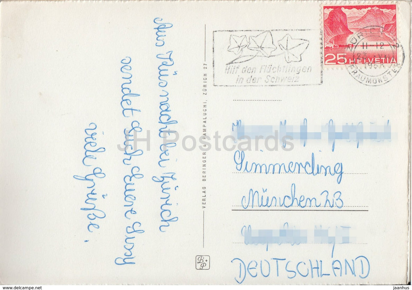 Zurich und die Alpen - 422 - 1958 - Switzerland - used