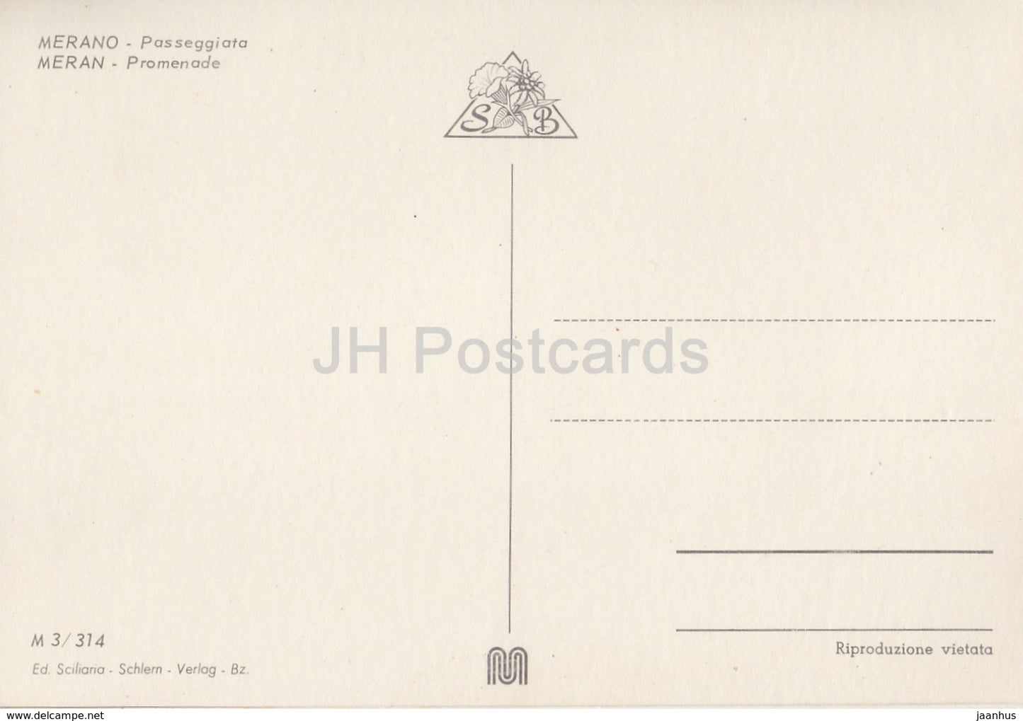 Merano - Meran - passeggiata - Promenade - horse - Italy - unused