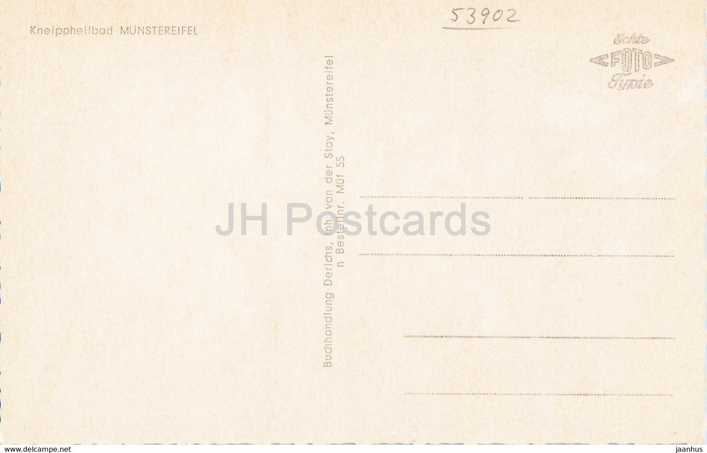 Kneippheilbad Munstereifel - old postcard - Germany - unused