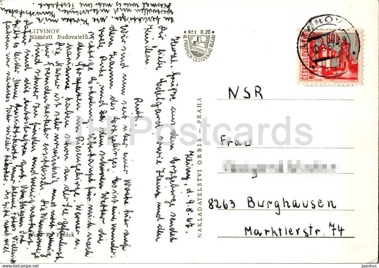 Litvinov - Namesti Budovatelu - Builder Square - 1967 - Czech Repubic - Czechoslovakia - used