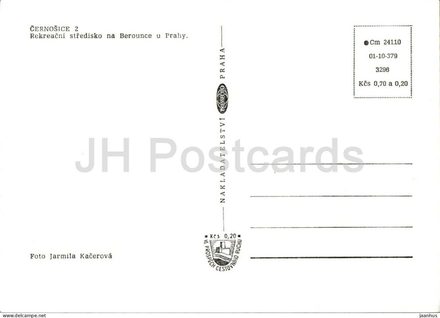 Cernosice - Rekreacni stredisko na Berounce u Prahy - Recreation center - Czech Repubic - Czechoslovakia - unused