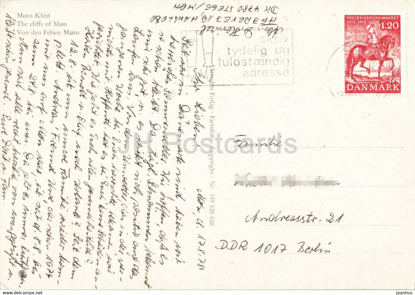 The cliffs of Mon - 1978 - Denmark - used