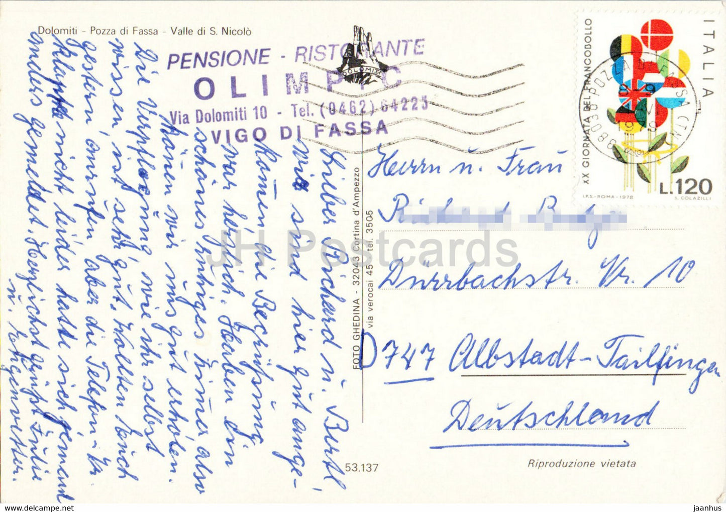 Dolomiti - Pozza di Fassa - Valle di S Nicolo - 1979 - Italy - used