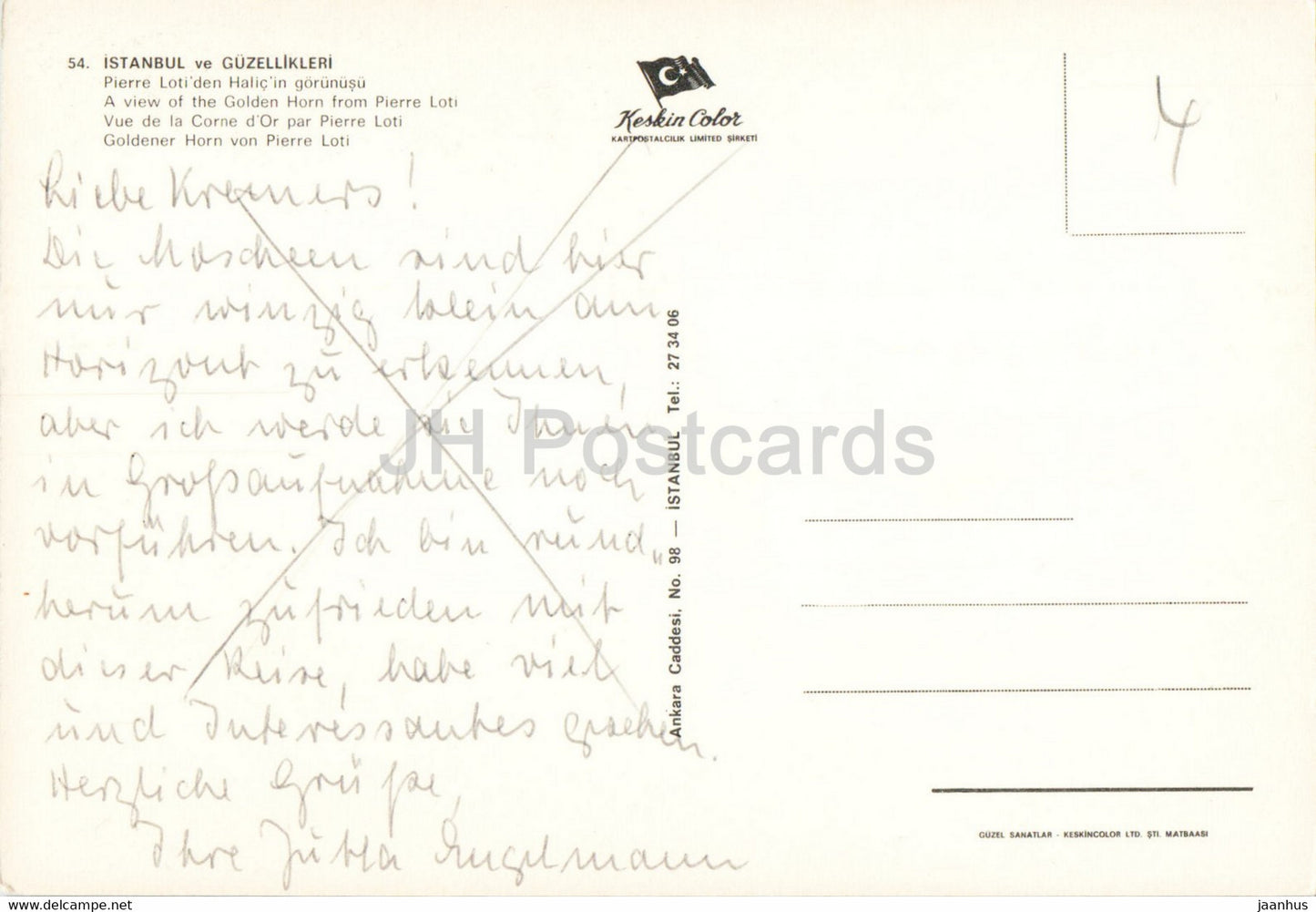 Istanbul - A view of the Golden Horn from Pierre Loti - 54 - Keskin - Turkey - used