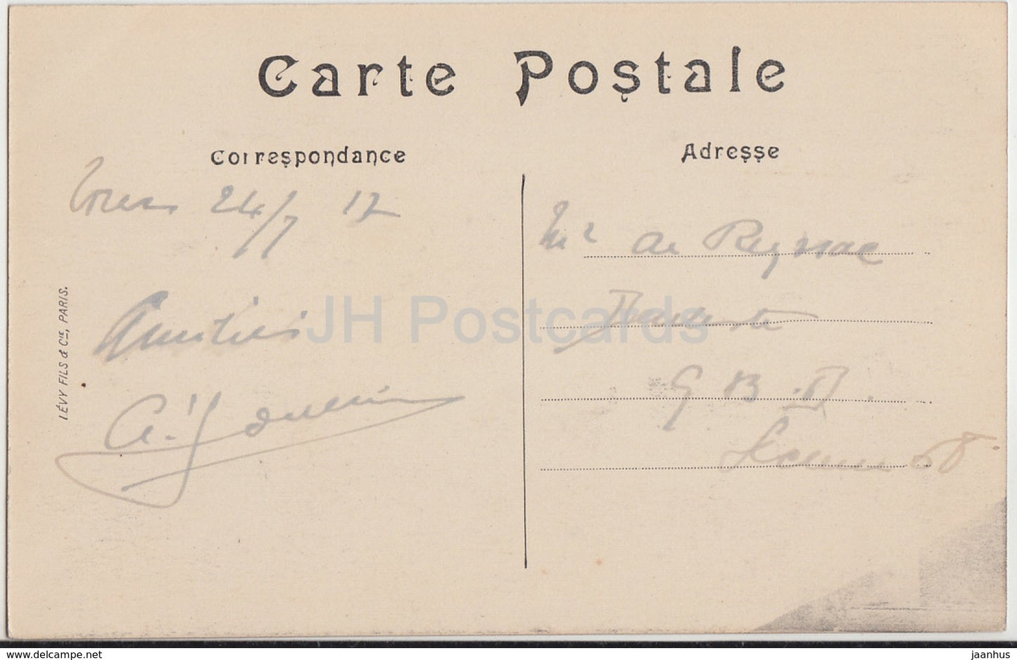 Usse - Le Chateau - La Cour d'Honneur et la Lanterne - castle - 3 - 1917 - old postcard - France - used