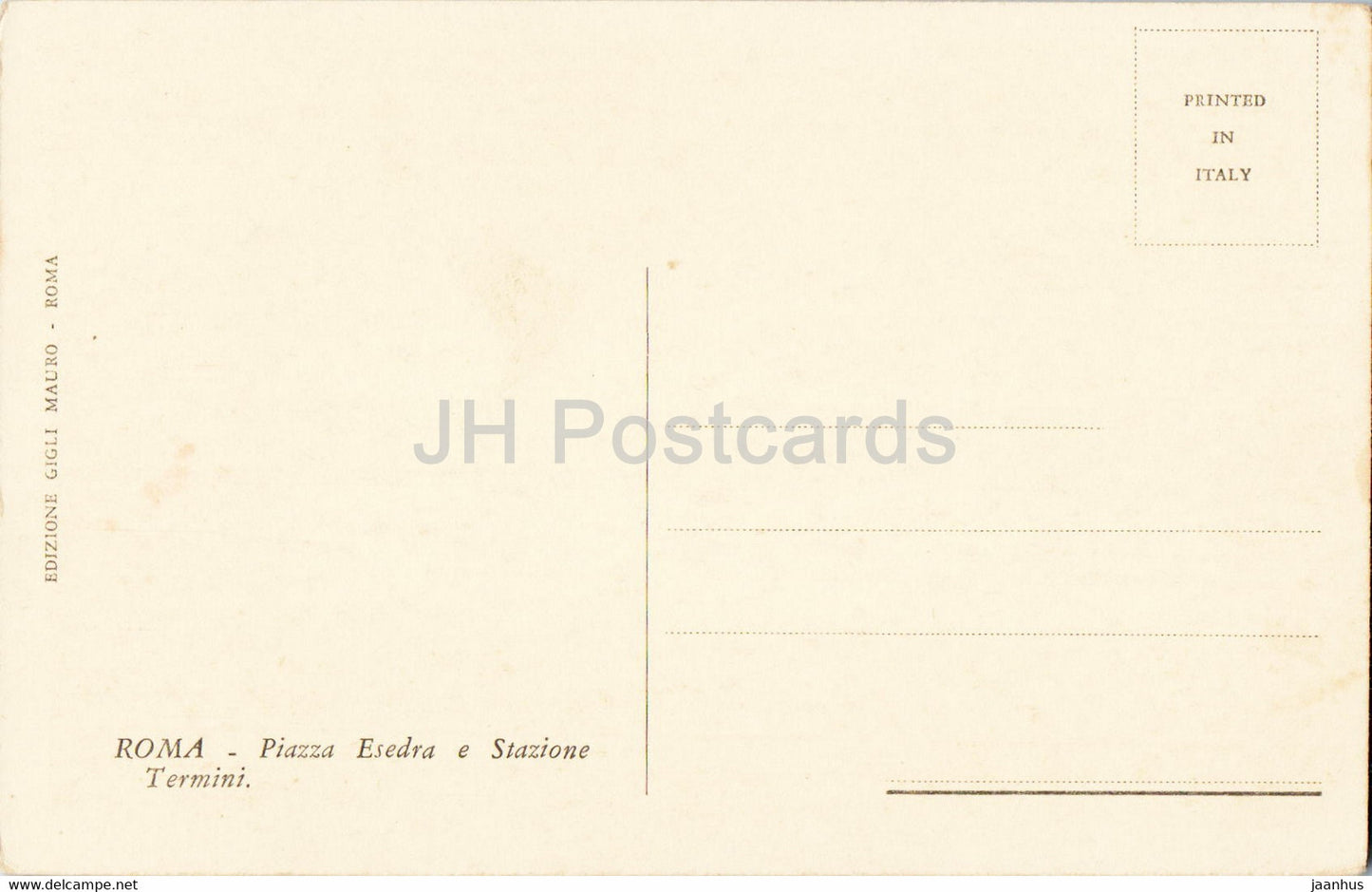 Roma - Rome - Piazza Esedra e Stazione Termini - old postcard - Italy - unused