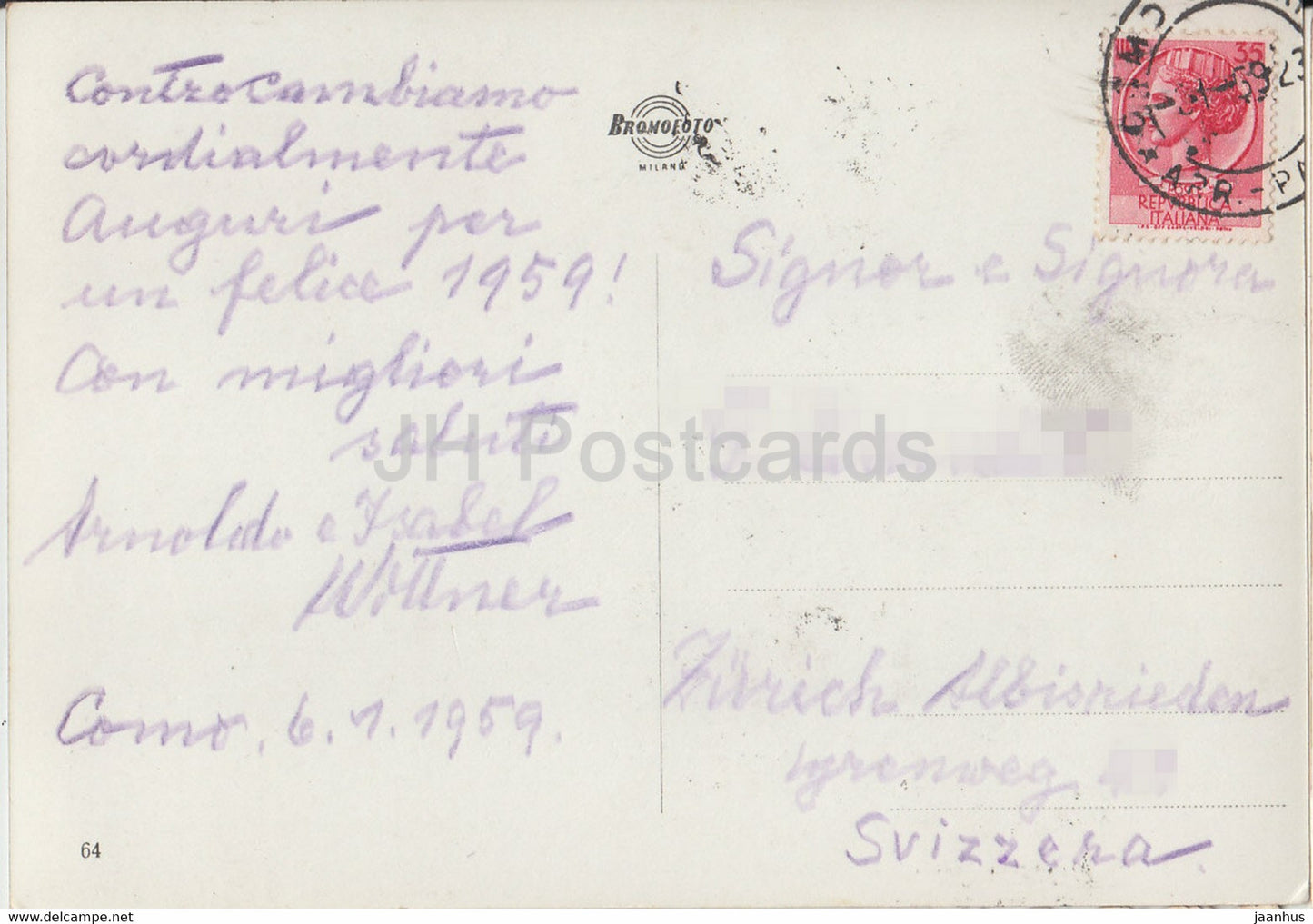 Como - Canottieri Lario - alte Postkarte - 1959 - Italien - gebraucht