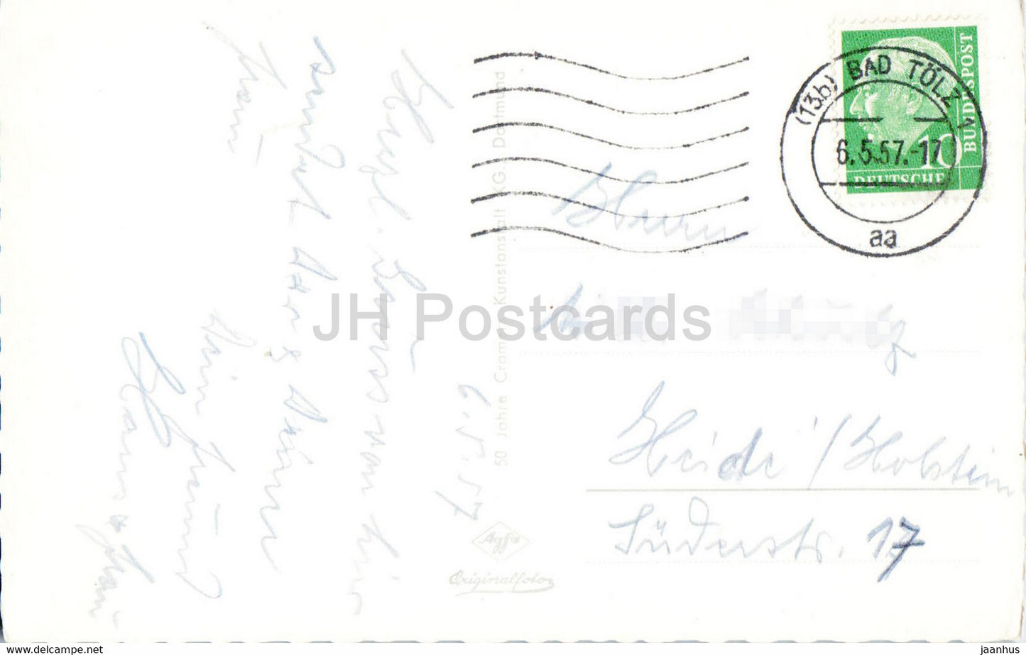 Gruss aus Bad Tolz - Bayrische Alpen - Wandelhalle - Kurhaus - Oberer Markt - old postcard - 1955 - Germany - used