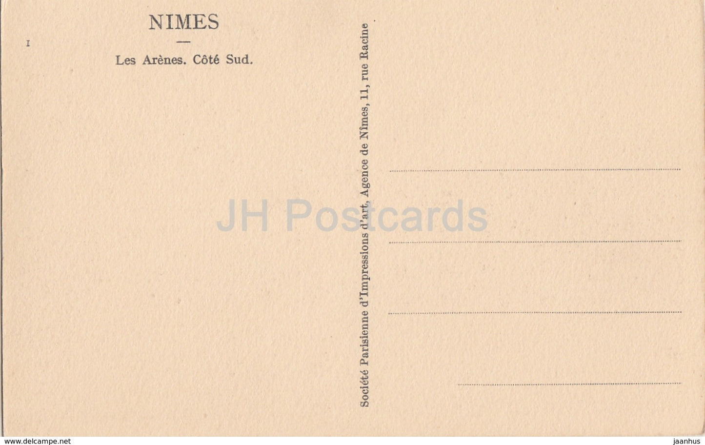 Nimes - Les Arenes - Sud - old postcard - France - unused