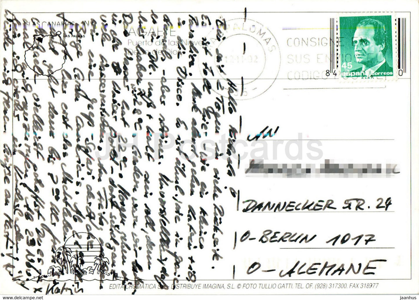 Isla de Gran Canaria - Agaete - 1992 - Espagne - d'occasion