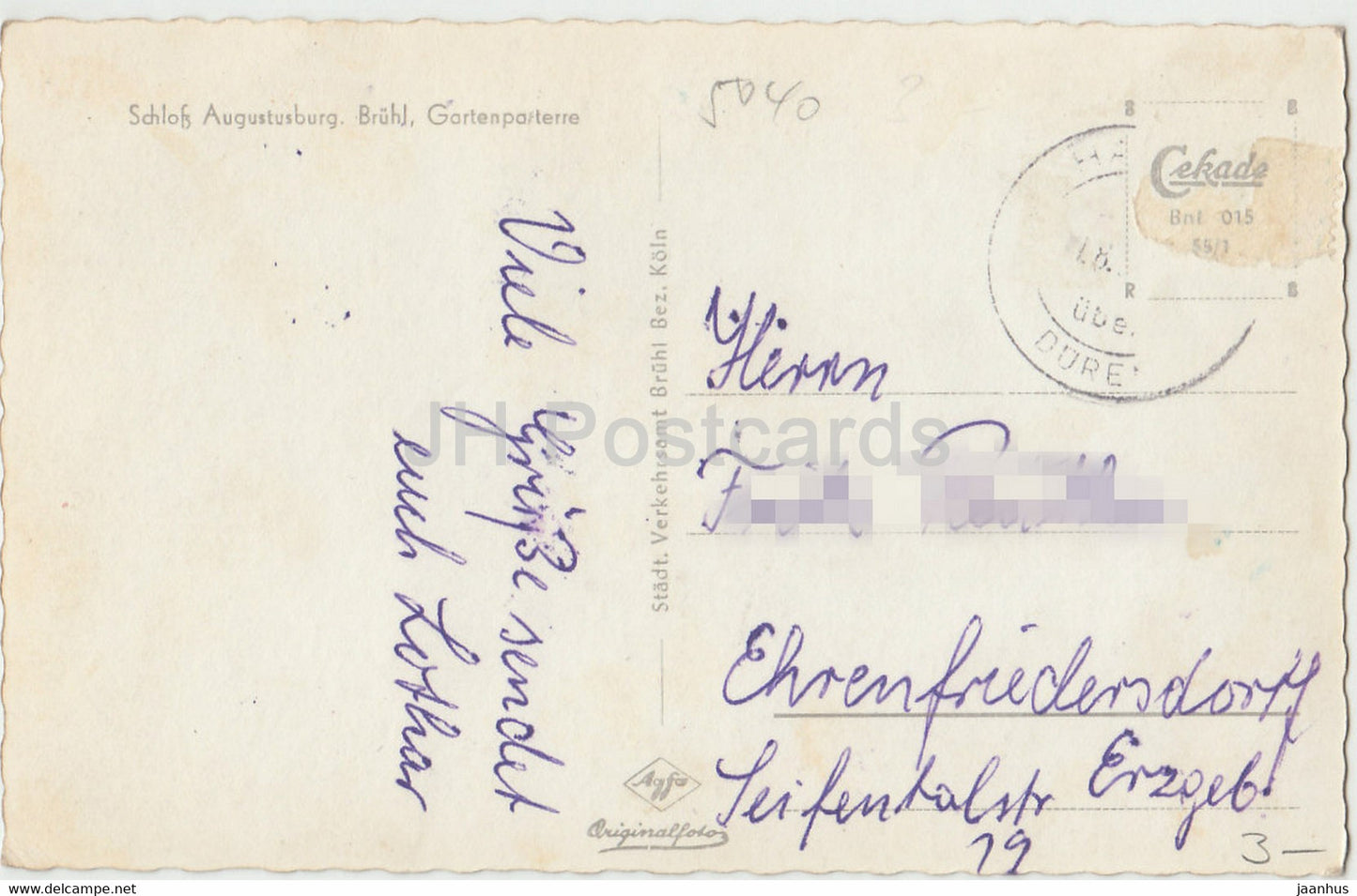 Schloss Augustusburg - Bruhl - Gartenparterre - château - Allemagne - utilisé