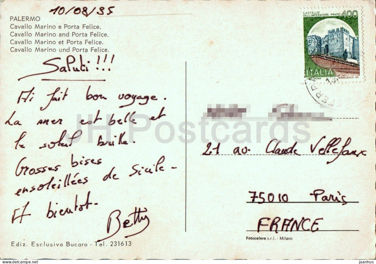 Palerme - Cavallo Marino e Porta Felice - vieille voiture - 1985 - Italie - occasion