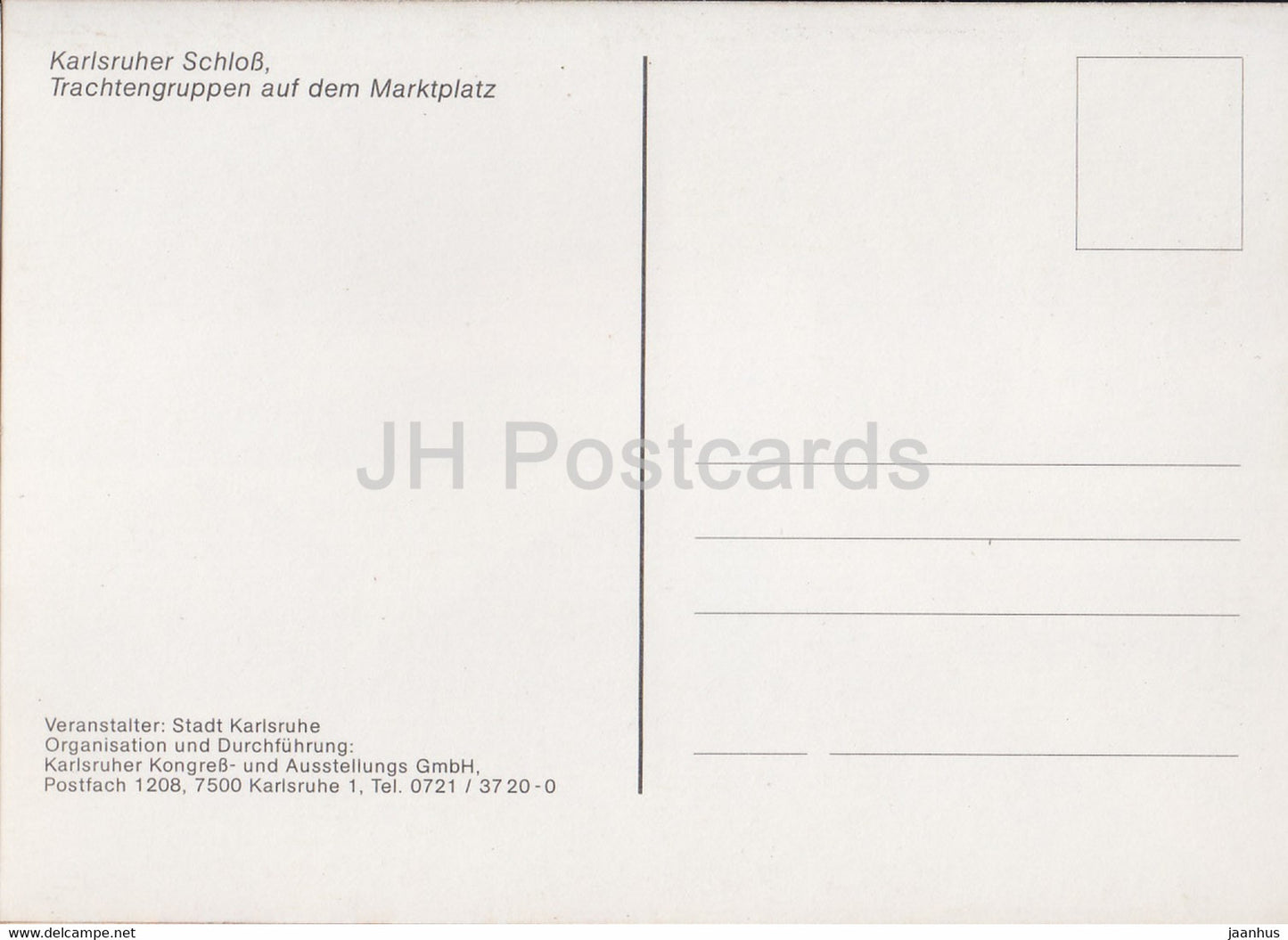 Internationales Trachtenfest Karlsruhe - Karlsruher Schloss - château - costumes folkloriques - 1989 - Allemagne - inutilisé
