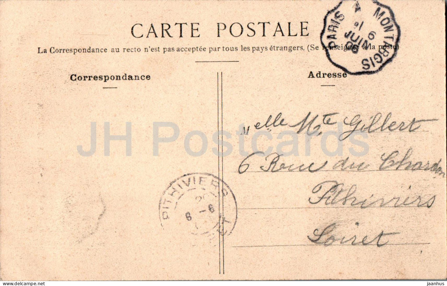 Malesherbes - L'Eglise - église - carte postale ancienne - 1906 - France - occasion