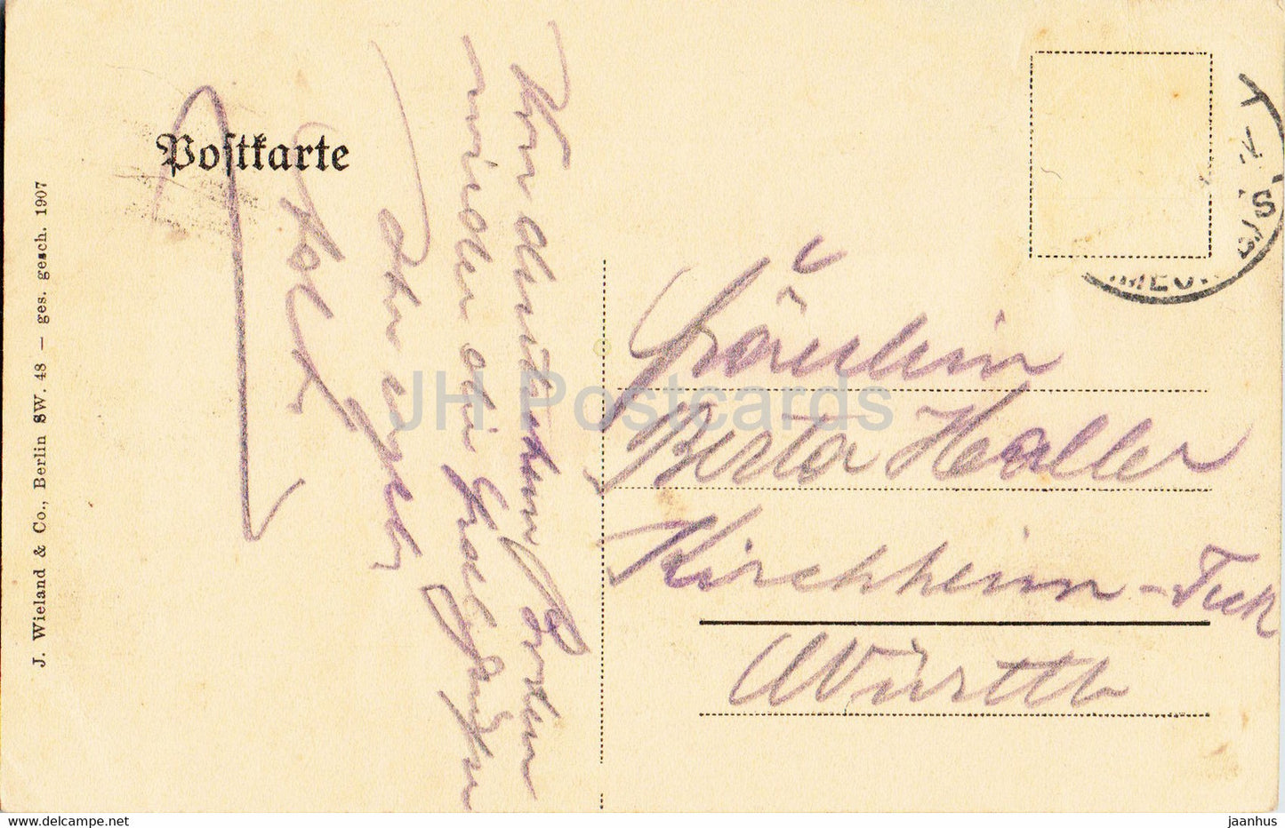 Schwerin i M - Grossherzogl Schloss Stadtseite - castle - old postcard - 1907 - Germany - used