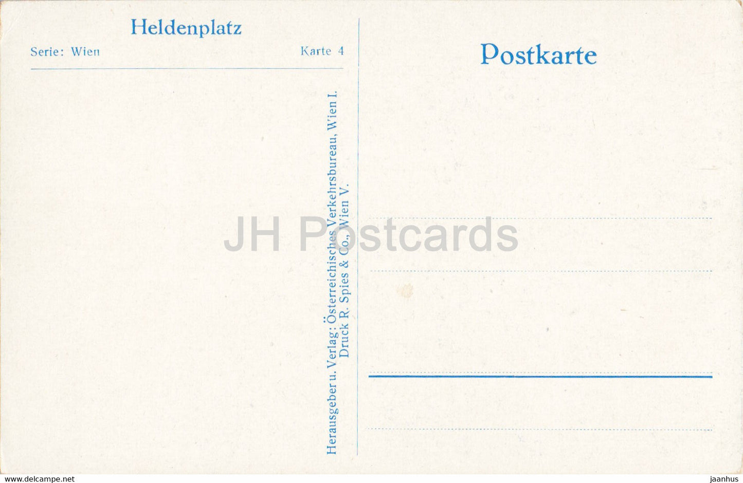 Wien - Wien - Heldenplatz - alte Postkarte - Österreich - unbenutzt