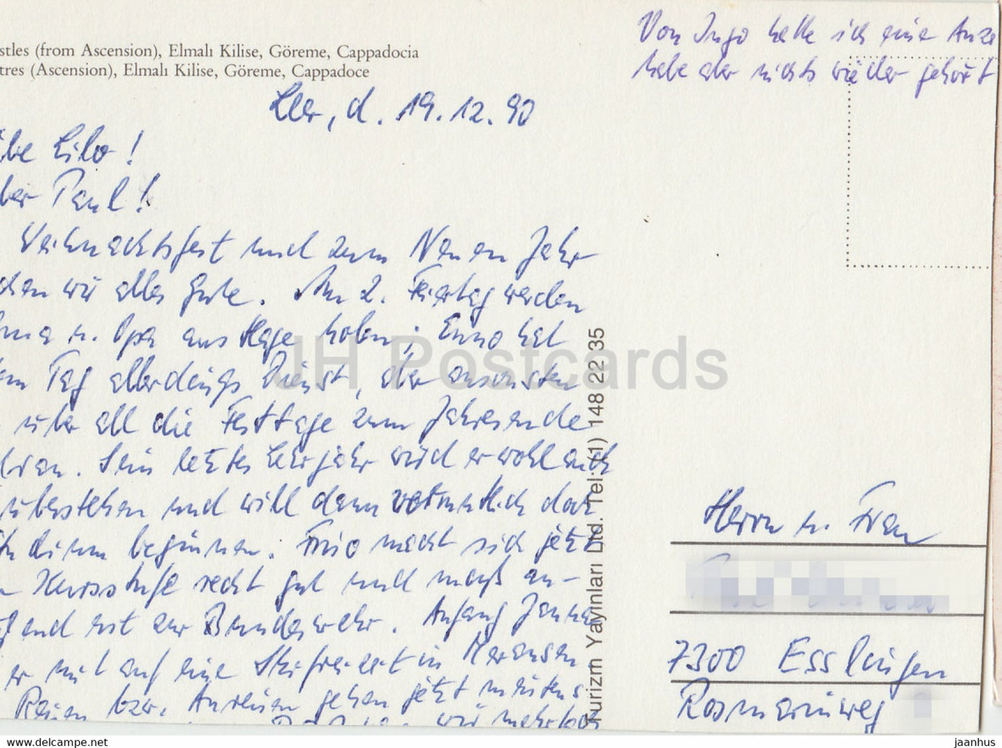 Apostel aus Acsension – Elmali Kilise – Göreme – Kappadokien – antike Kunst – 1990 – Türkei – gebraucht