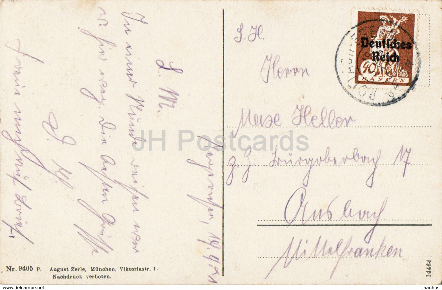 Rottach und Egern am Tegernsee - 9405 - old postcard - 1921 - Germany - used