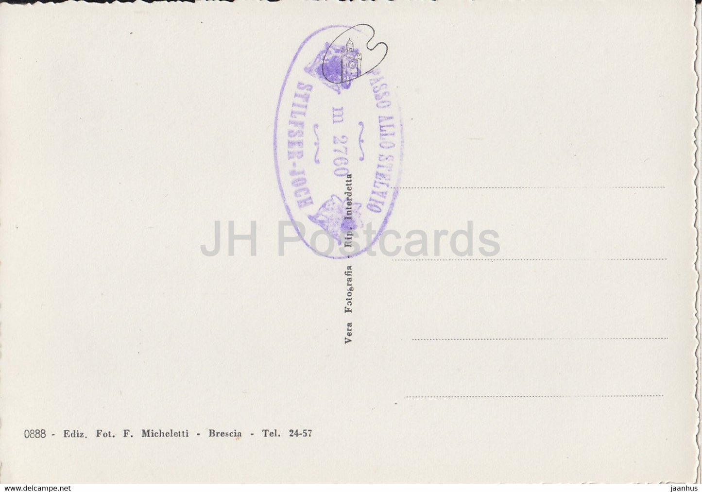 Passo dello Stelvio m 2760 e la IV Cantoniera - Italy - unused