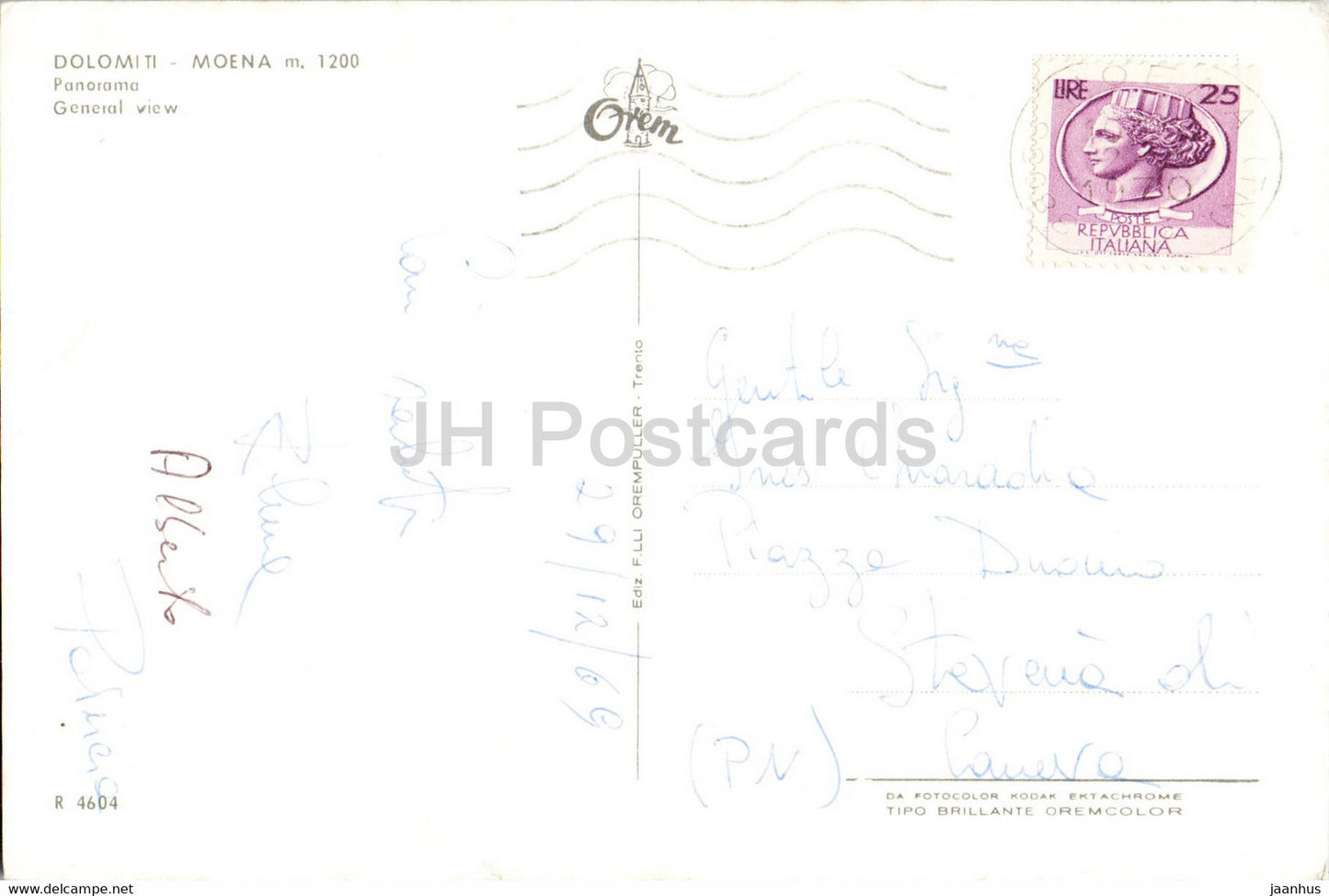 Dolomiti - Moena 1200 m - Panorama - General View - 4604 - 1969 - Italy - used