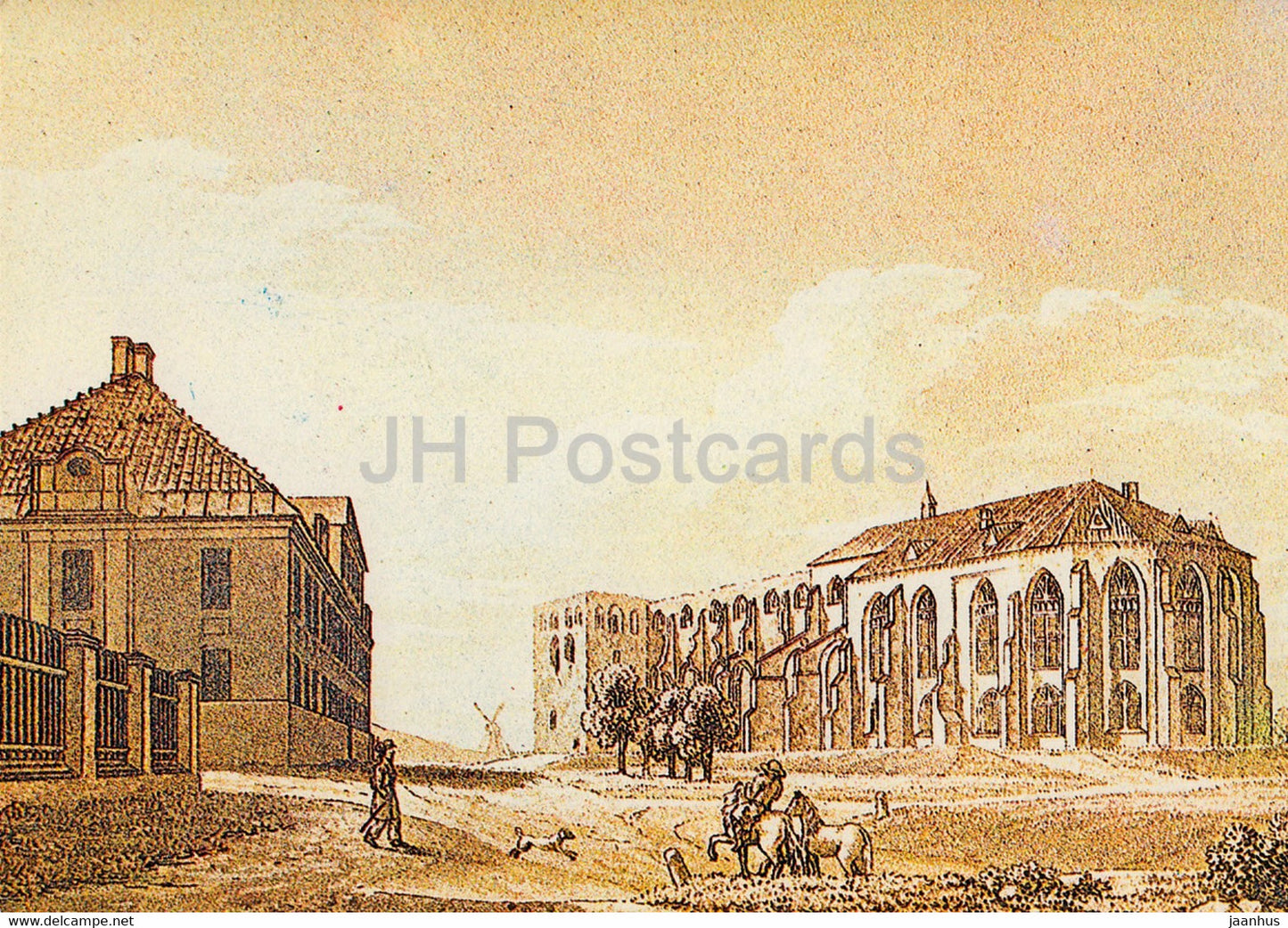 Tartu University - The Park - Cathedral Ruins - by Hagen - 1982 - Estonia USSR - unused - JH Postcards