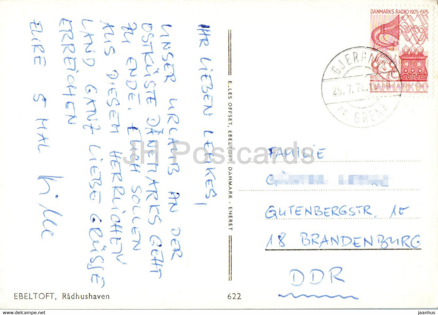 Ebeltoft - Town Hall Garden - 622 - 1970s - Denmark - used