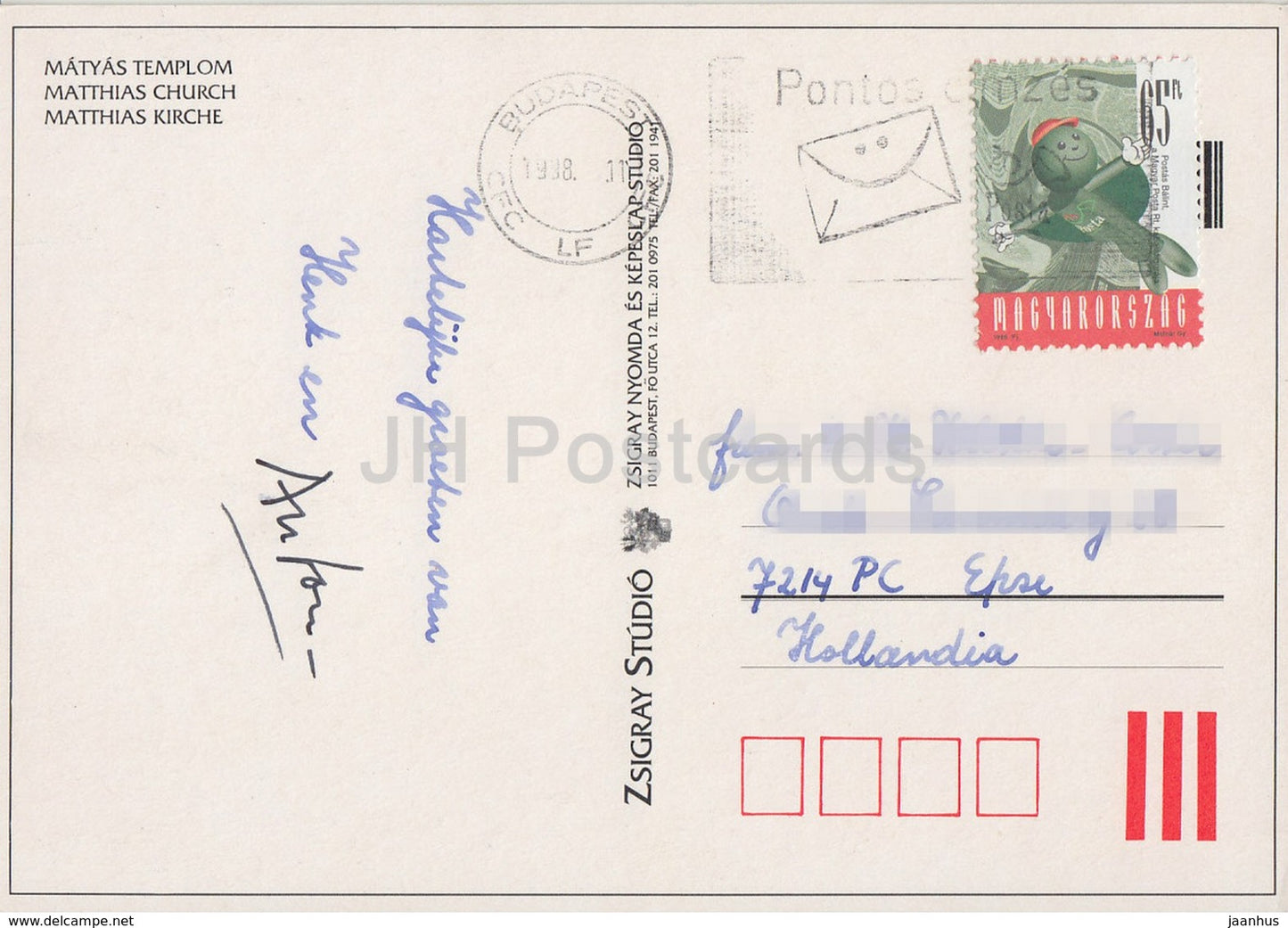 Budapest - Église Matthias - 1998 - Hongrie - occasion