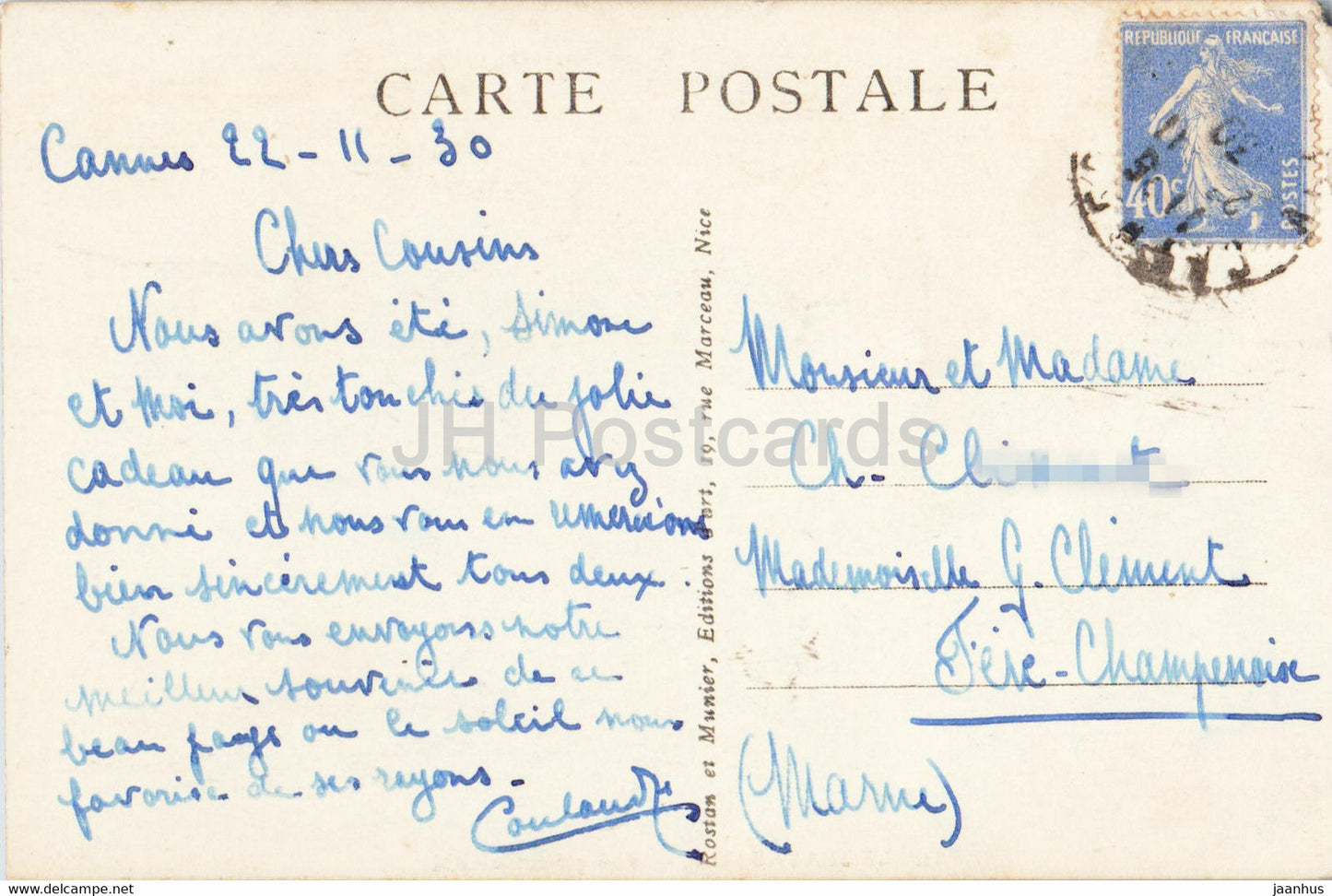 Le Trayas - Vue Generale - 122 - old postcard - 1930 - France - used