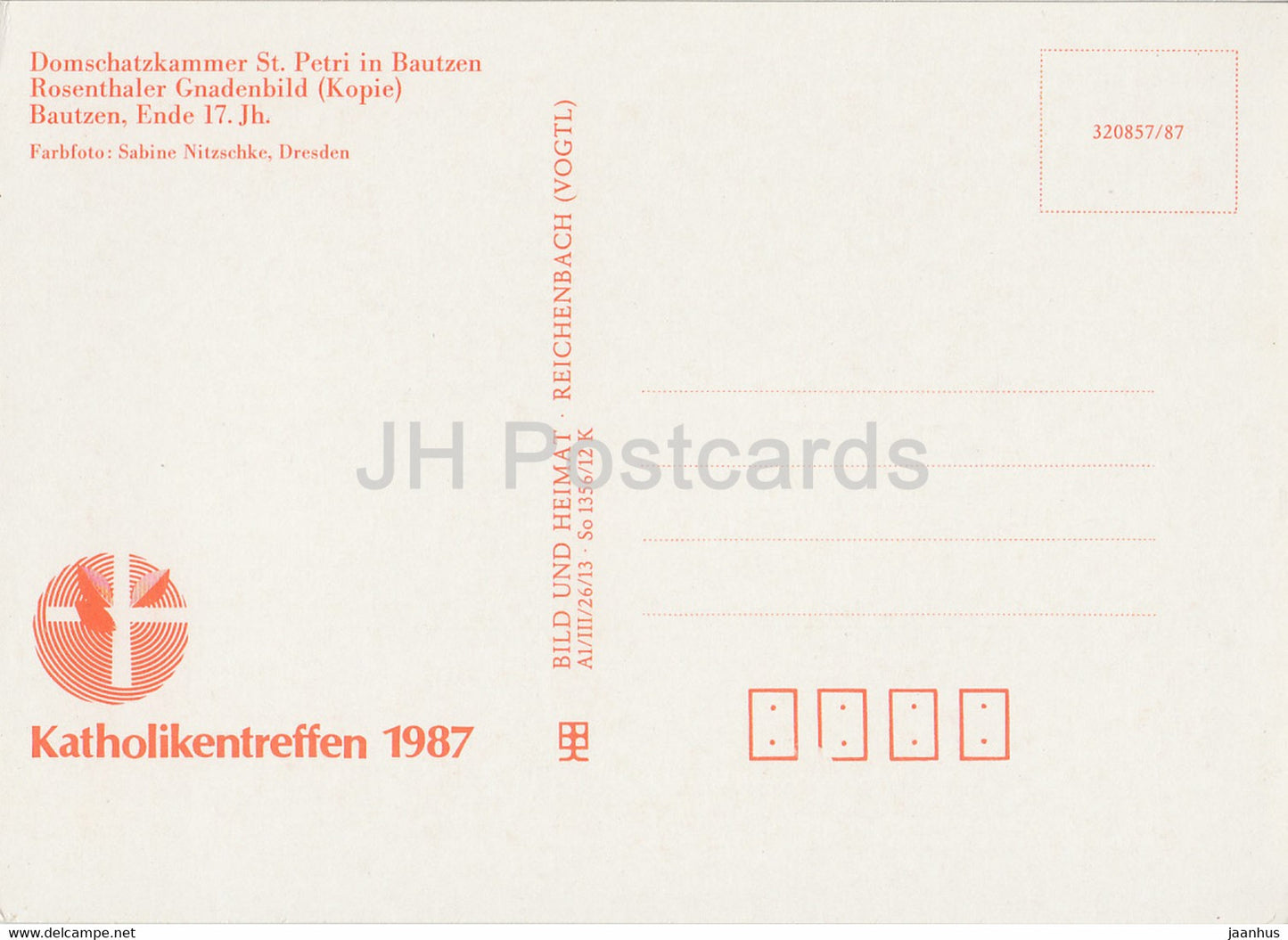 Rosenthaler Gnadenbild - Domschatzkammer St Petri in Bautzen - 1987 - DDR Germany - unused