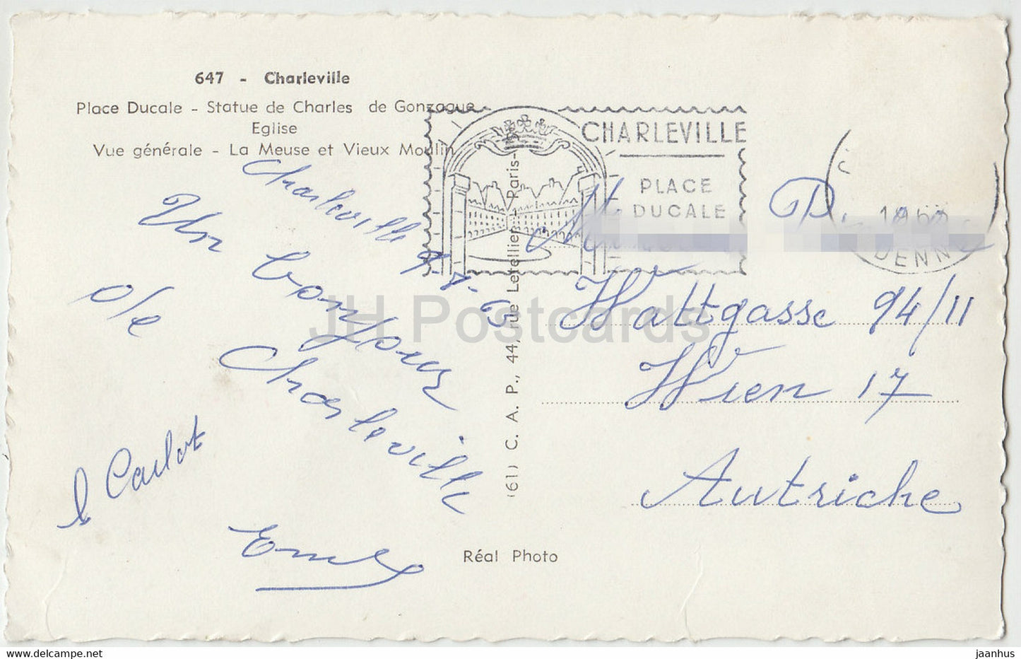 Charleville - Place Ducale - Eglise - Vue Générale - La Meuse et Vieux Moulin - France - occasion