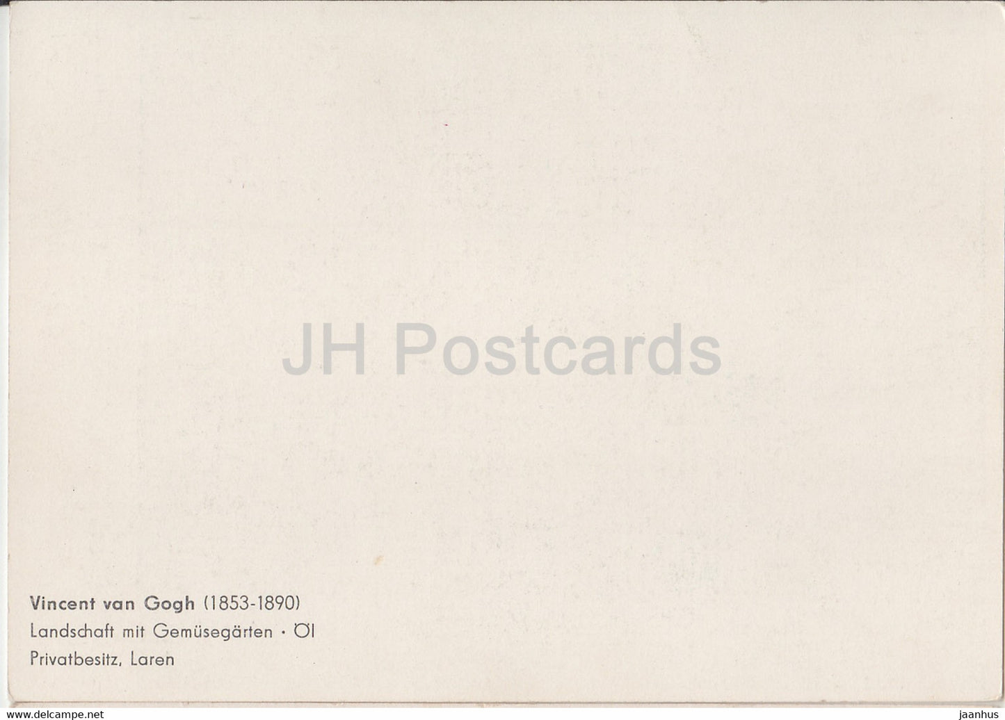 painting by Vincent van Gogh - Landschaft mit Gemusegarten - Dutch art - Germany - unused