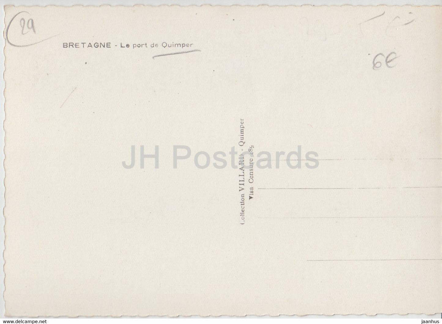 Bretagne - Le Port de Quimper - Schiff - alte Postkarte - Frankreich - unbenutzt