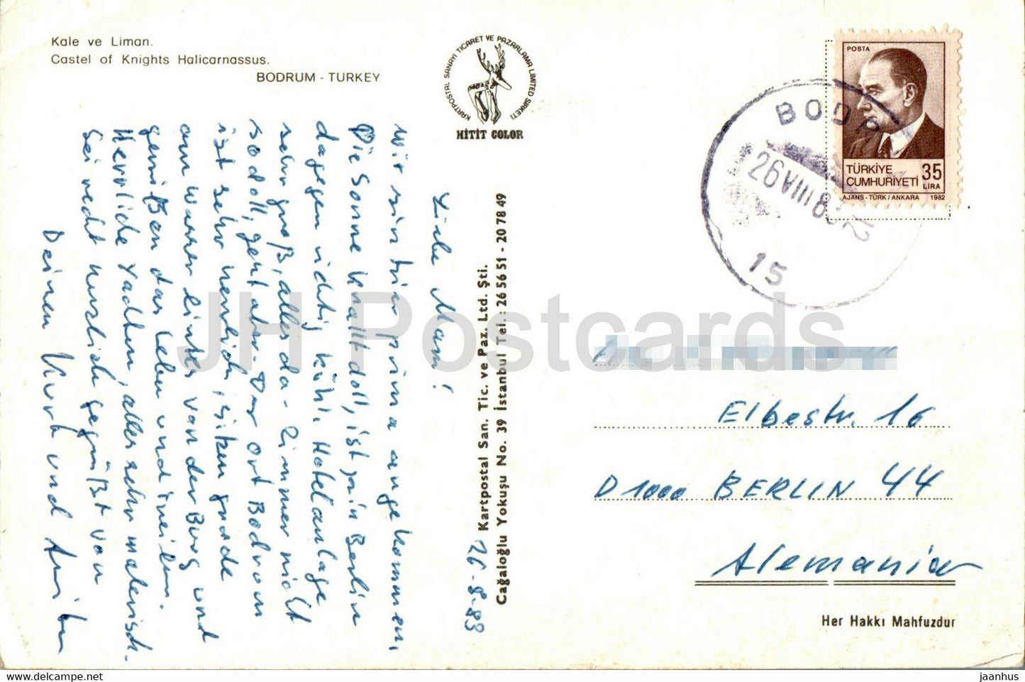 Bodrum - Castle of Knights Halicarnassus - 1 - 1983 - Turkey - used