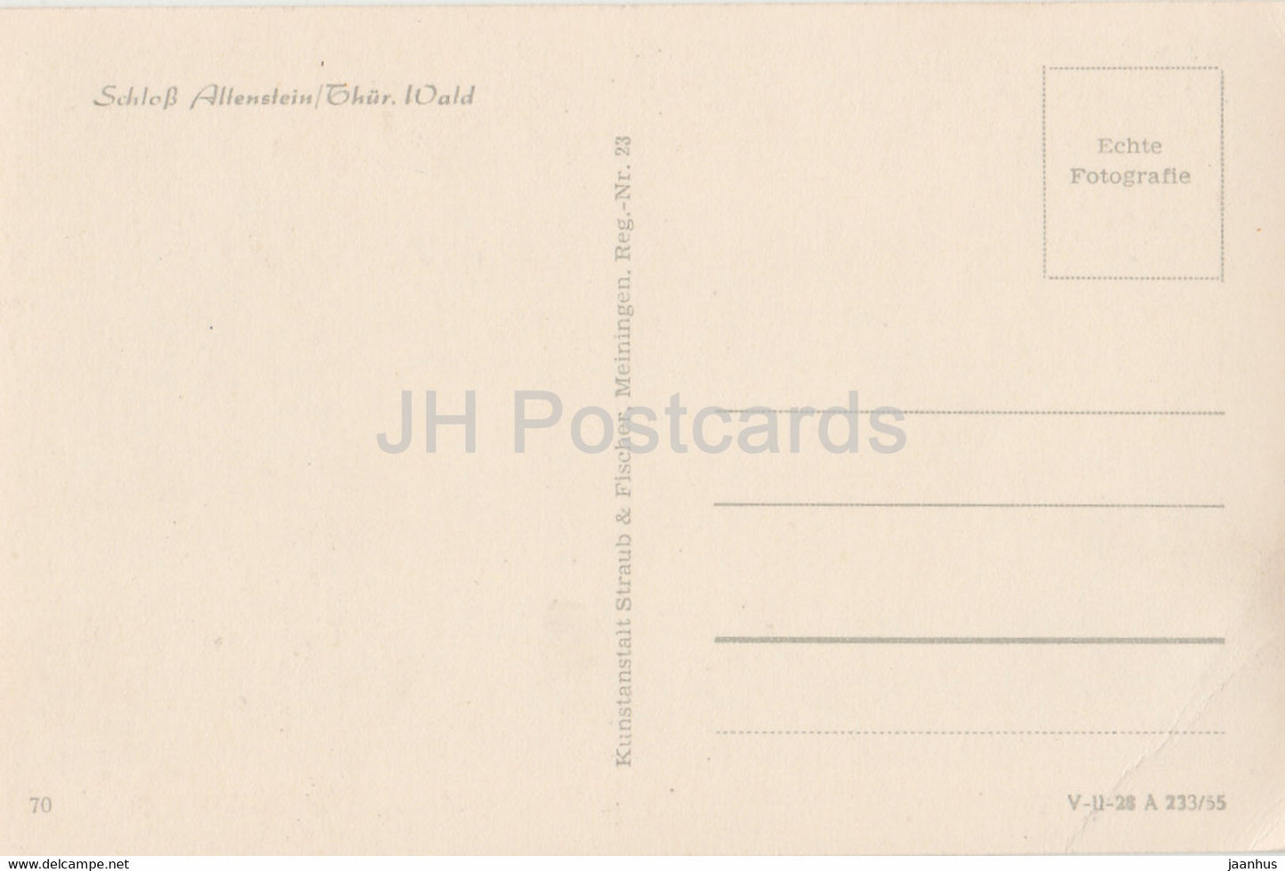 Schloss Altenstein - Thur Wald - castle - 23 - old postcard - Germany - unused