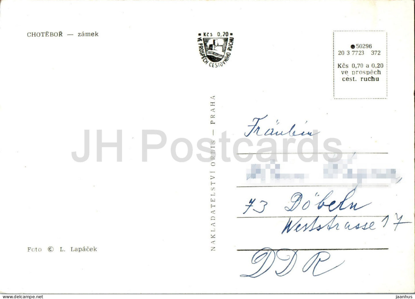 Chotebor - zamek - castle - Czech Repubic - Czechoslovakia - used