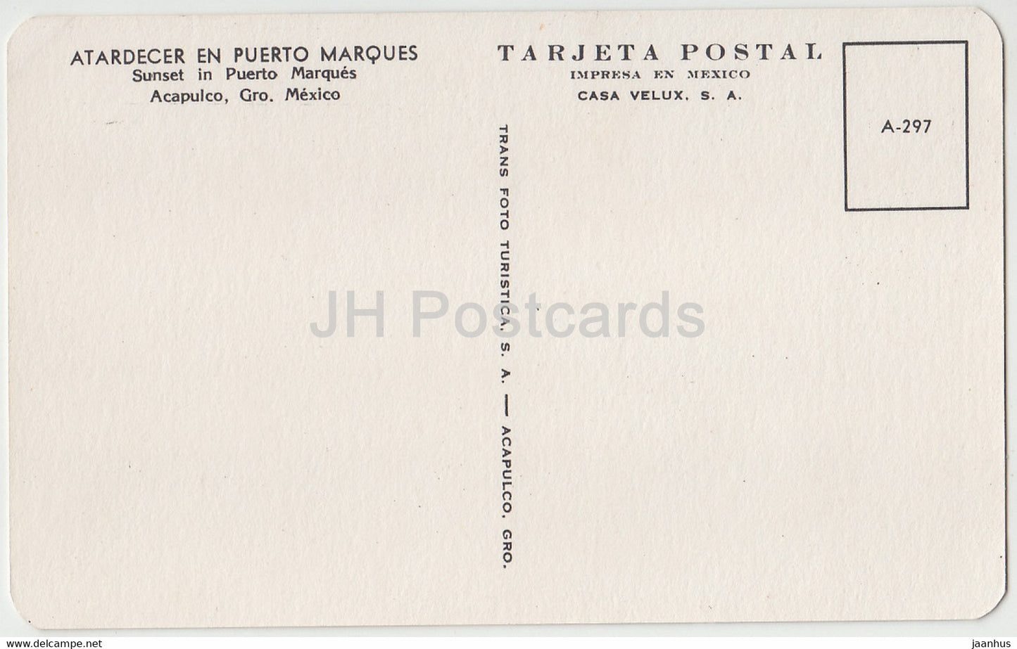 Atardecer en Puerto Marques - Coucher de soleil à Puerto Marques - Acapulco - voilier - Mexique - inutilisé