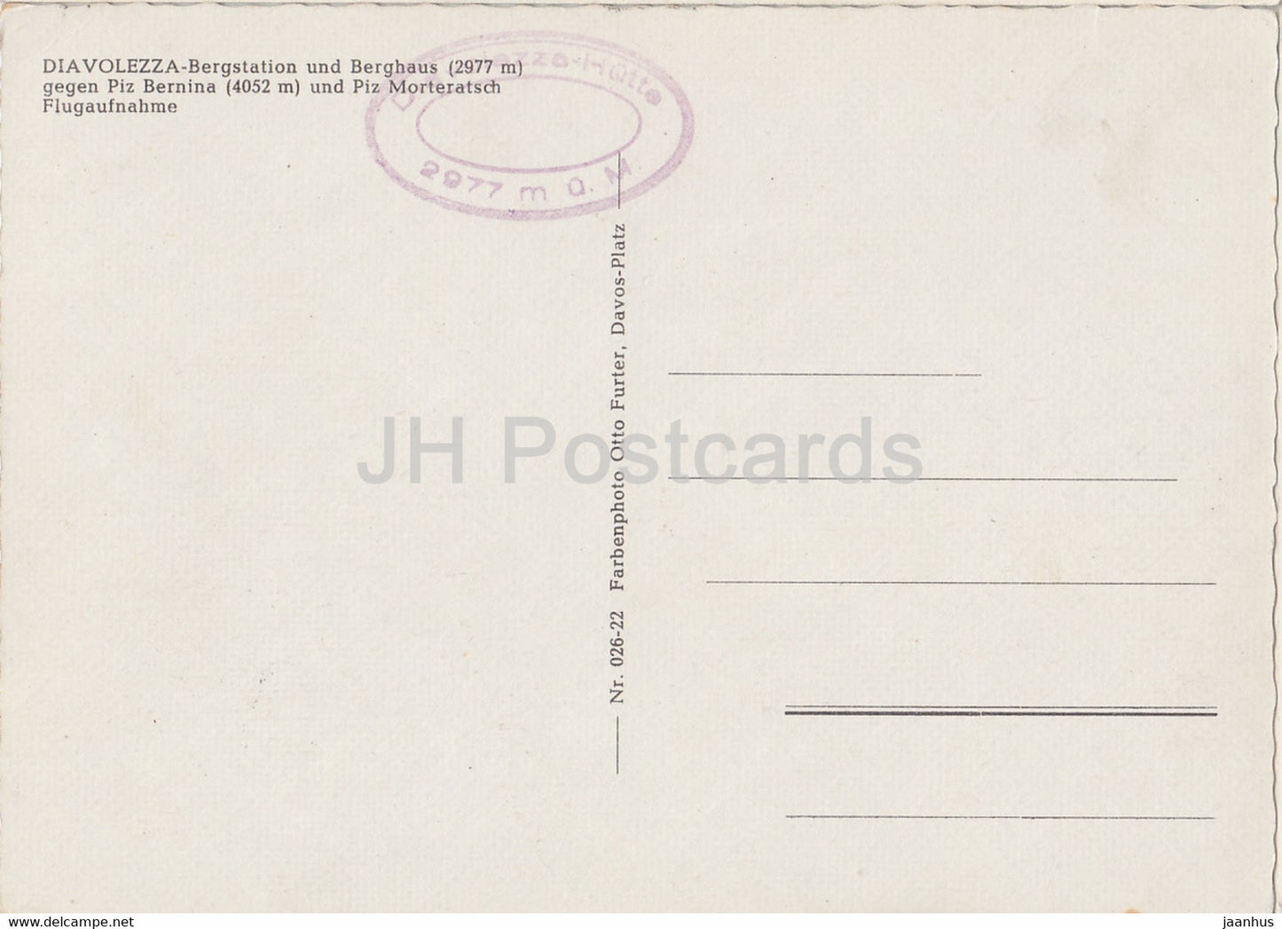 Diavolezza Bergstation und Berghaus - Piz Bernina - Piz Morteratsch - Schweiz - unbenutzt