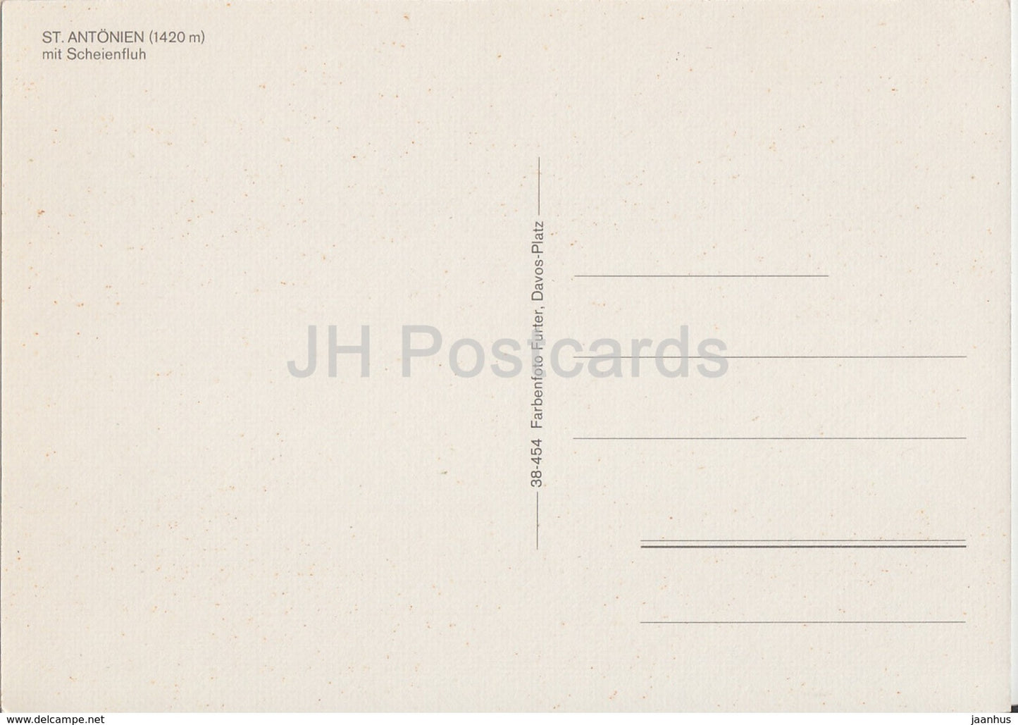 St Antonien 1420 m mit Scheienfluh - Switzerland - unused