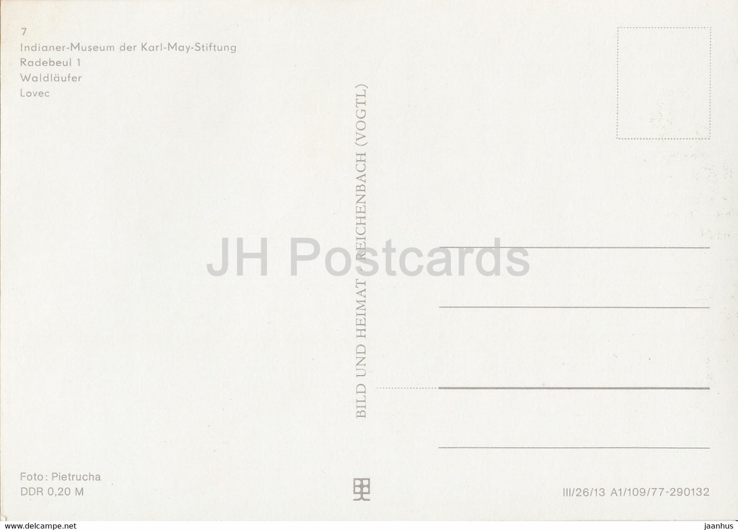 Waldlaufer - Ranger - dog - Indianer Museum Radebeul - DDR Germany - unused