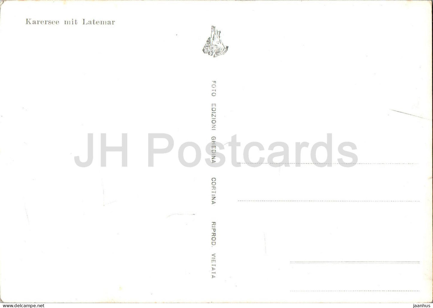 Karersee - Latemar - Karersee mit Latemar - 55-59 - Italien - unbenutzt